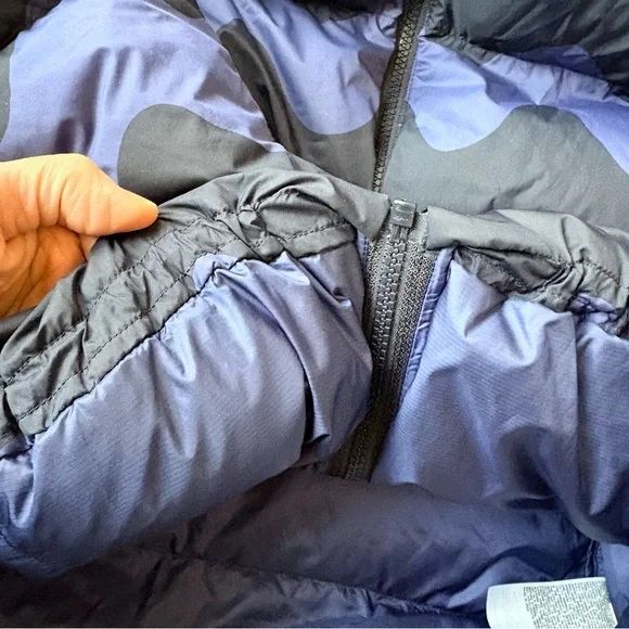 Uniqlo x Marimekko Ultra Light Down Cocoon Parka Jacket Blue Women’s S - Picture 8 of 16
